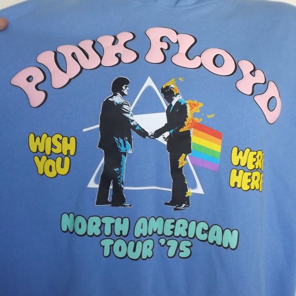 PINK FLOYD Wish You Were Here Hoodie, 3XL, LIGHT BLUE Pullover Sweatshirt - Picture 3 of 13